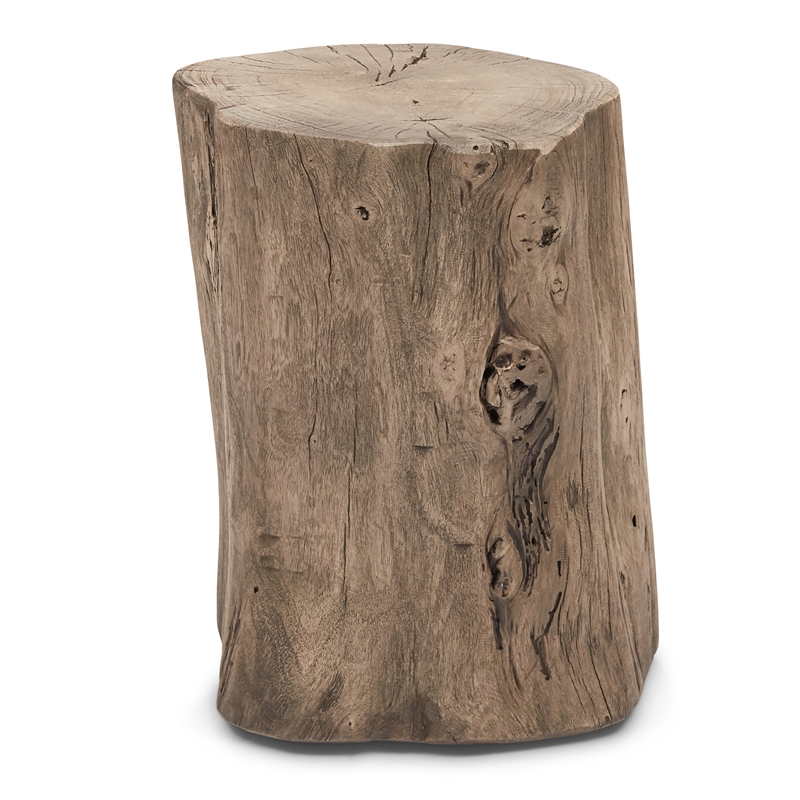 Urbia Brooks Solid Wood Stump in Sandblasted Grey