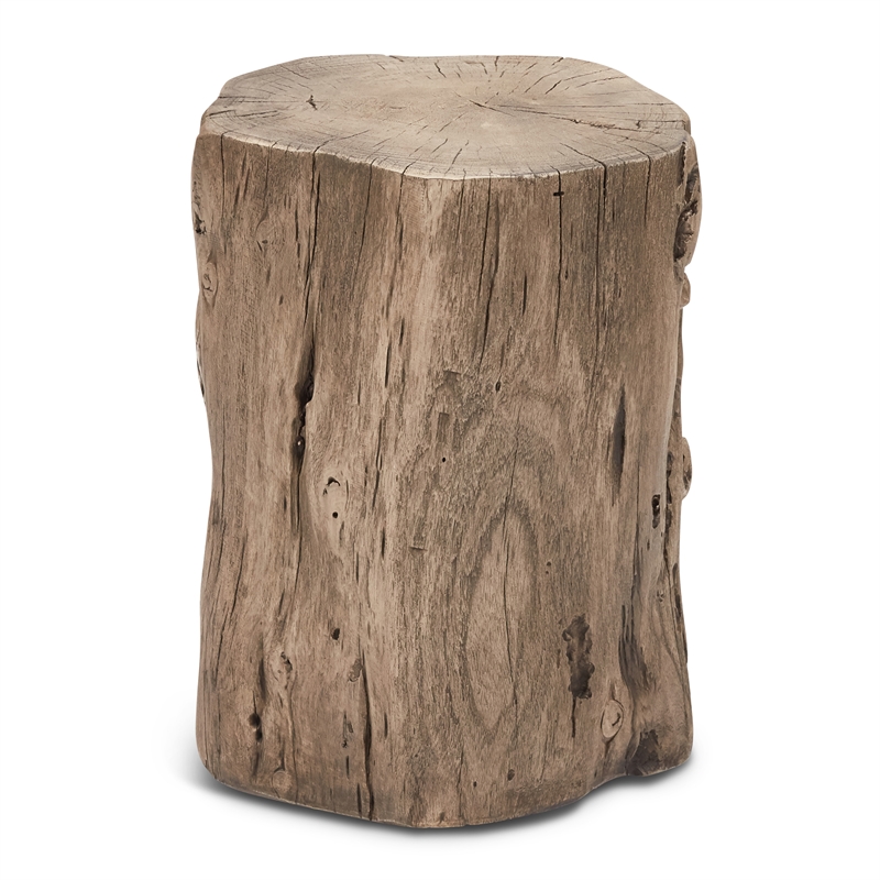 Urbia Brooks Solid Wood Stump in Sandblasted Grey