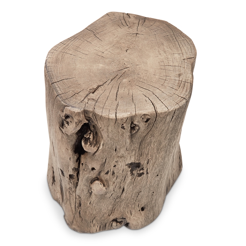 Urbia Brooks Solid Wood Stump in Sandblasted Grey