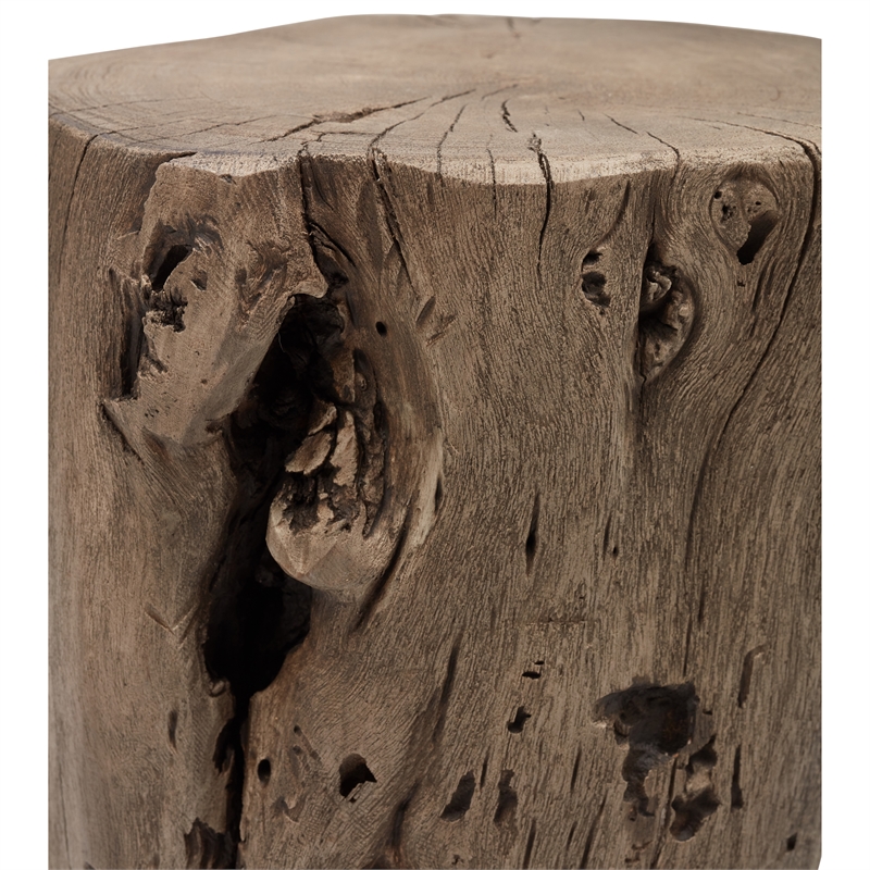 Urbia Brooks Solid Wood Stump in Sandblasted Grey