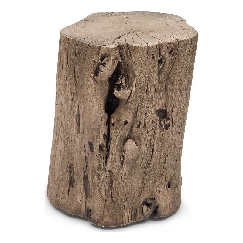 Urbia Brooks Solid Wood Stump in Sandblasted Grey