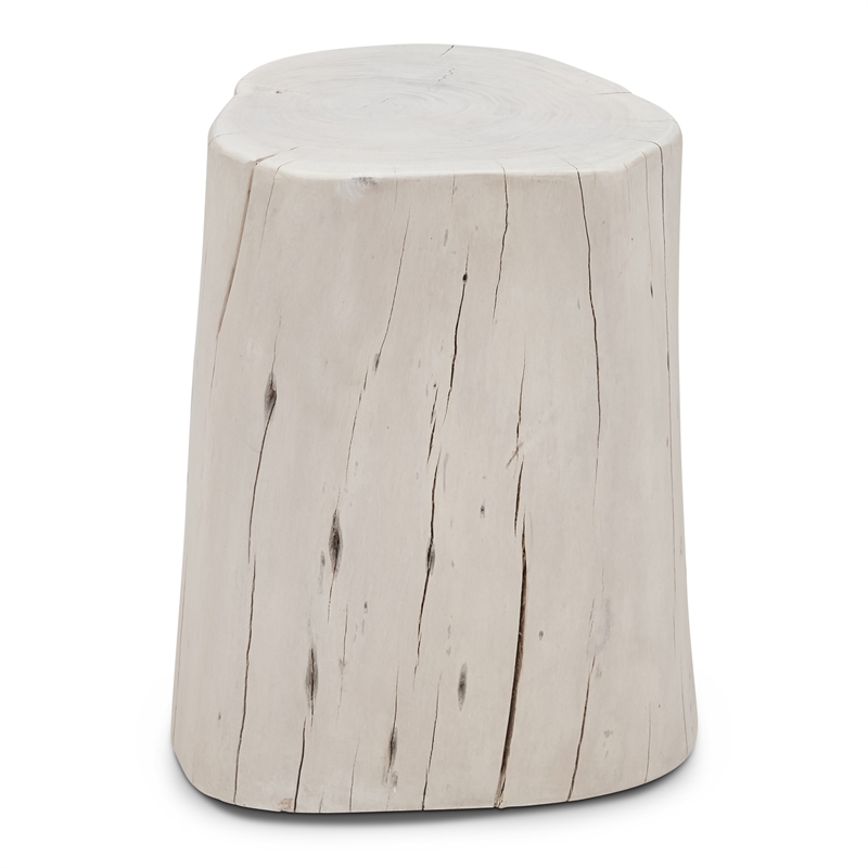 Urbia Brooks Solid Wood Stump in White Wash