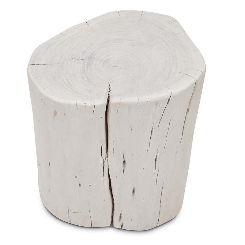 Urbia Brooks Solid Wood Stump in White Wash