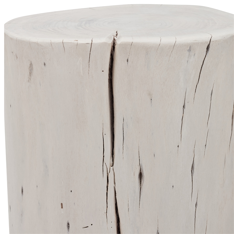 Urbia Brooks Solid Wood Stump in White Wash
