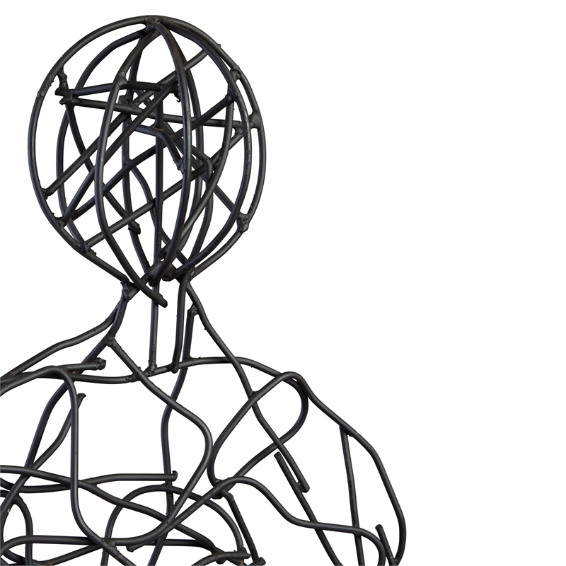Urbia Naturals Mister Metal Sculpture in Black