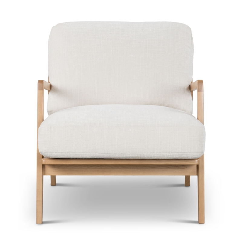Urbia Metro Carmelo Upholstered Accent Chair in Oak/Cream