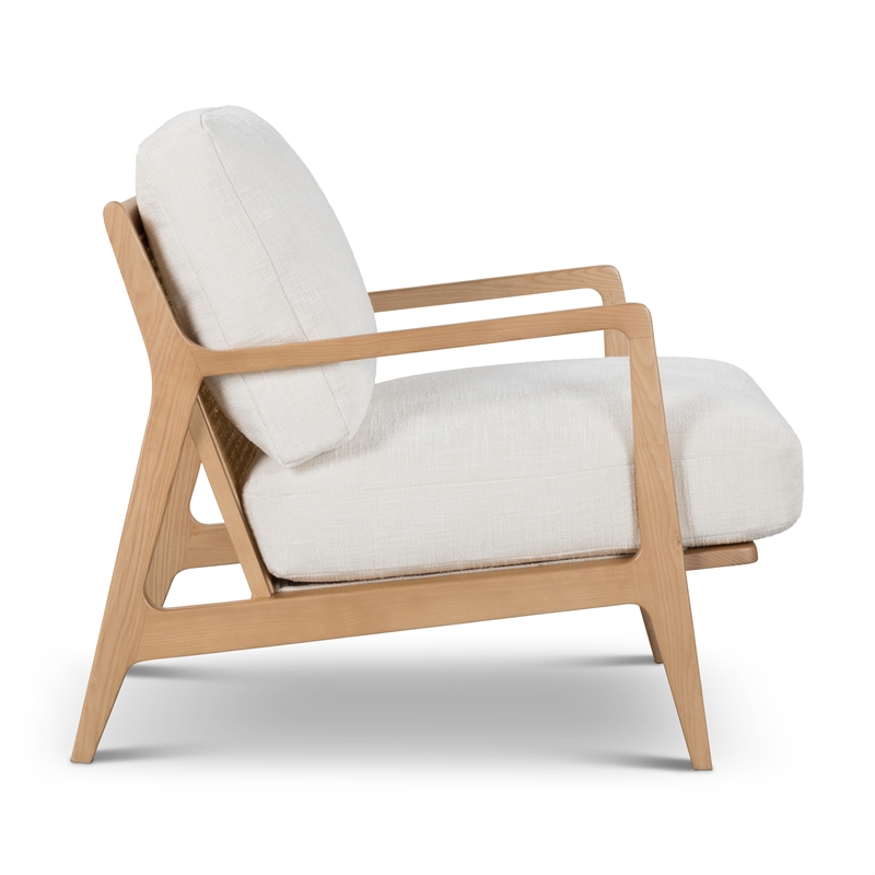 Urbia Metro Carmelo Upholstered Accent Chair in Oak/Cream