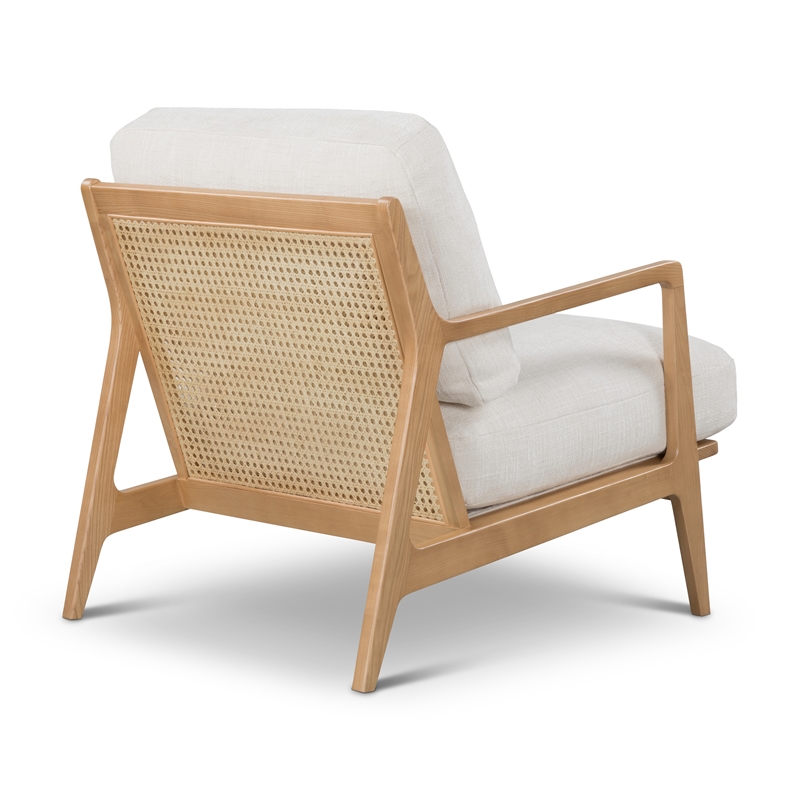 Urbia Metro Carmelo Upholstered Accent Chair in Oak/Cream