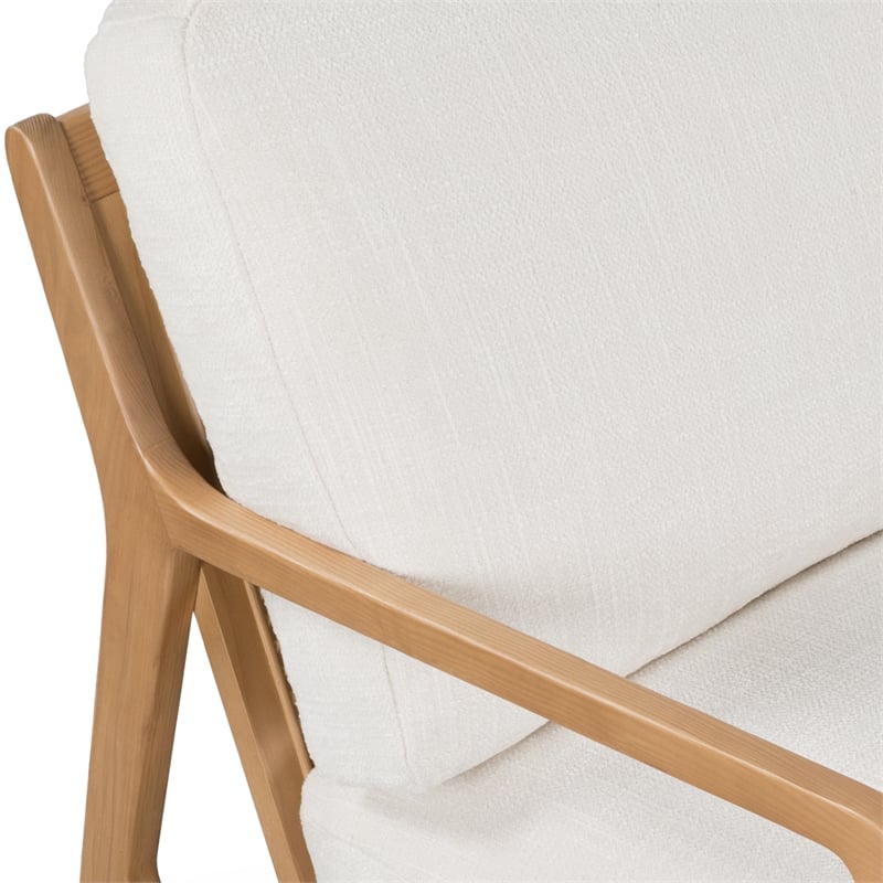 Urbia Metro Carmelo Upholstered Accent Chair in Oak/Cream