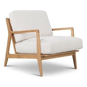Urbia Metro Carmelo Upholstered Accent Chair in Oak/Cream