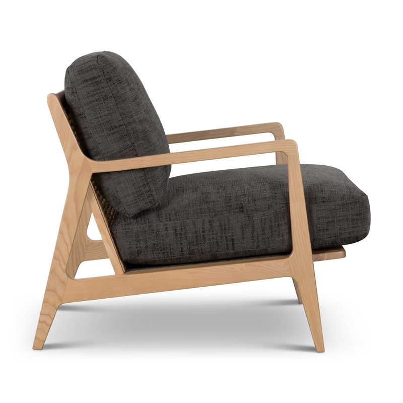 Urbia Metro Carmelo Upholstered Accent Chair in Oak/Black