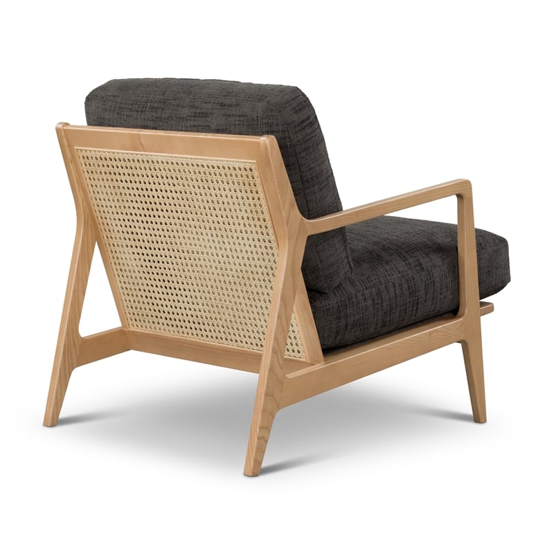 Urbia Metro Carmelo Upholstered Accent Chair in Oak/Black