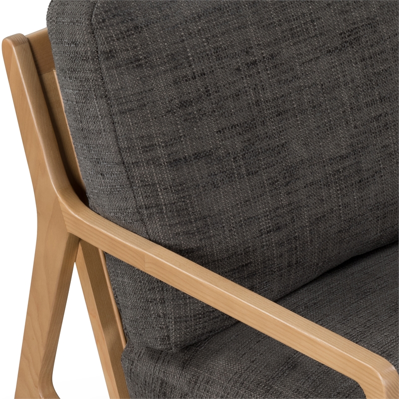 Urbia Metro Carmelo Upholstered Accent Chair in Oak/Black