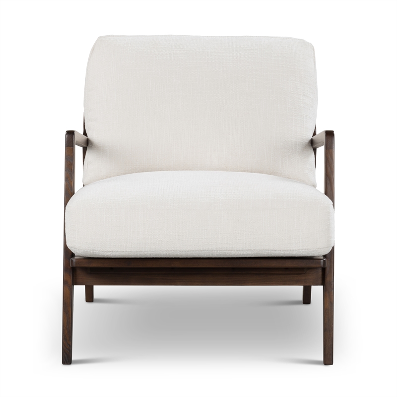 Urbia Metro Carmelo Upholstered Accent Chair in Walnut/Cream