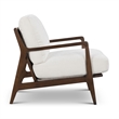 Urbia Metro Carmelo Upholstered Accent Chair in Walnut/Cream
