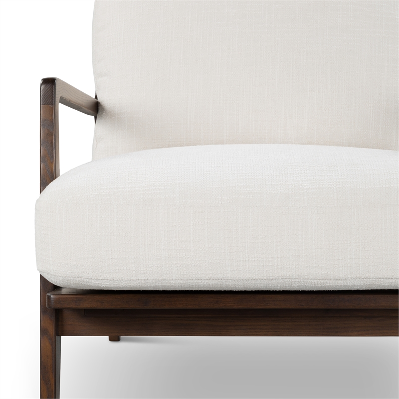 Urbia Metro Carmelo Upholstered Accent Chair in Walnut/Cream
