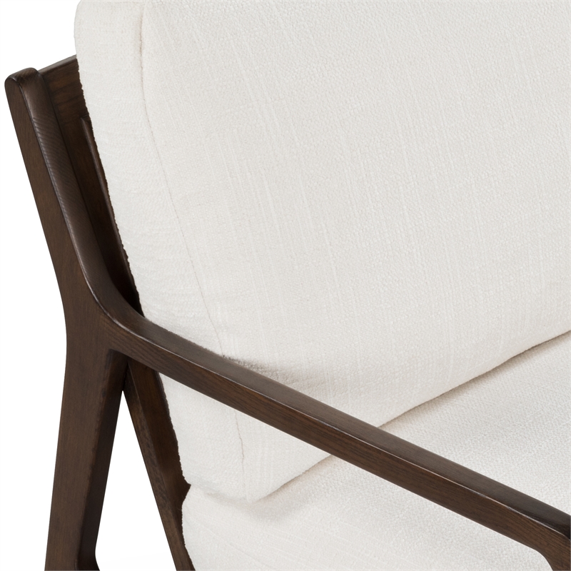Urbia Metro Carmelo Upholstered Accent Chair in Walnut/Cream