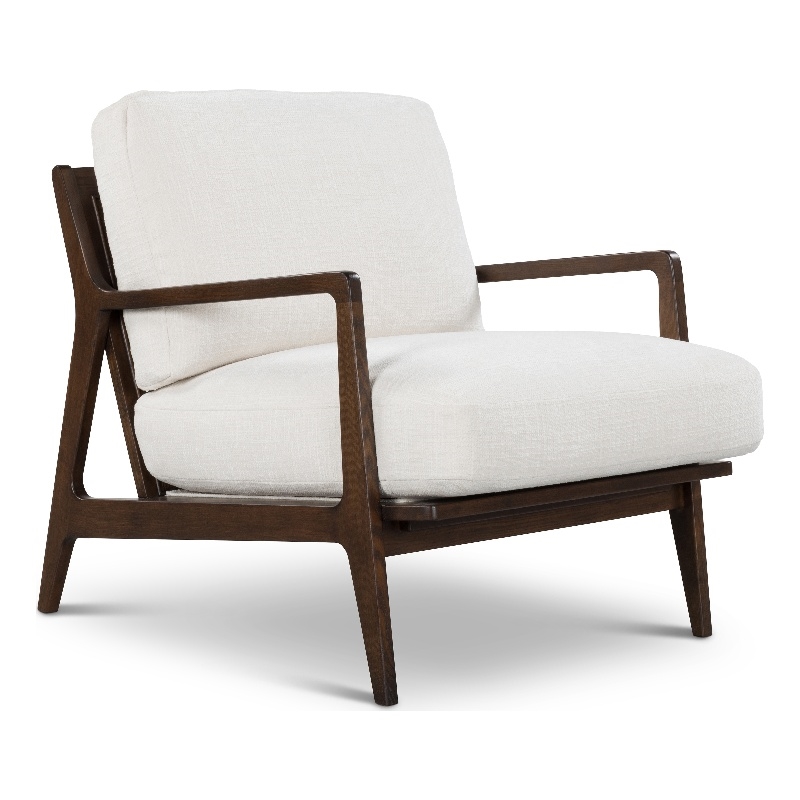 Urbia Metro Carmelo Upholstered Accent Chair in Walnut/Cream