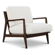 Urbia Metro Carmelo Upholstered Accent Chair in Walnut/Cream