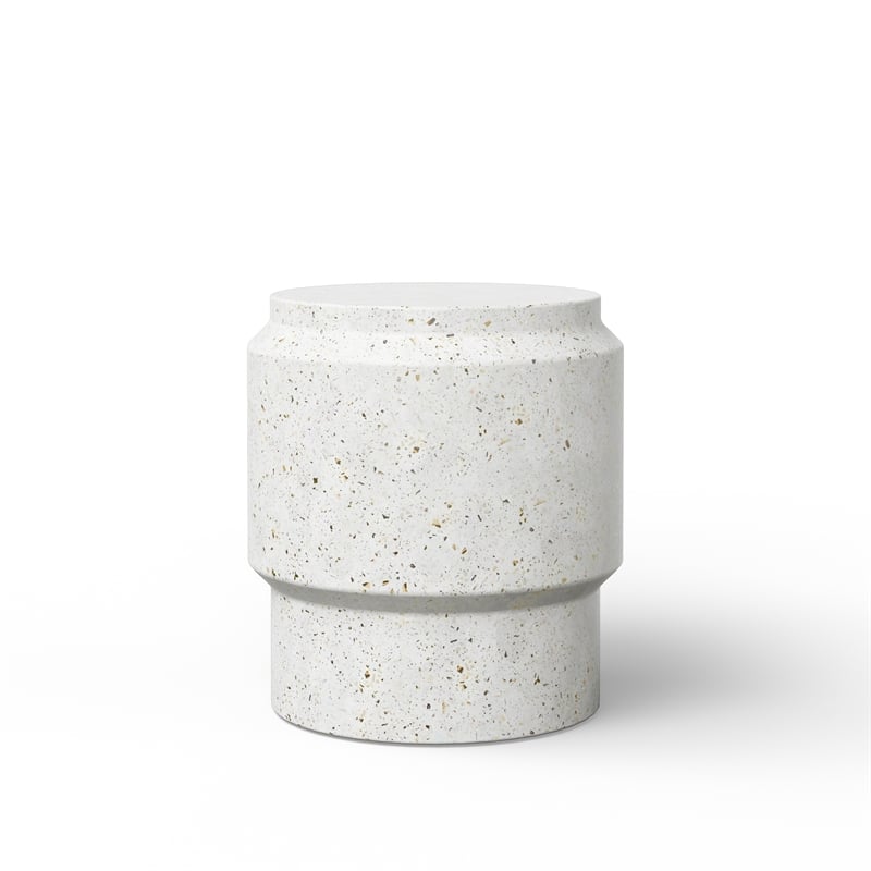 Urbia Mixx Barrel Stool in Ivory Terrazzo