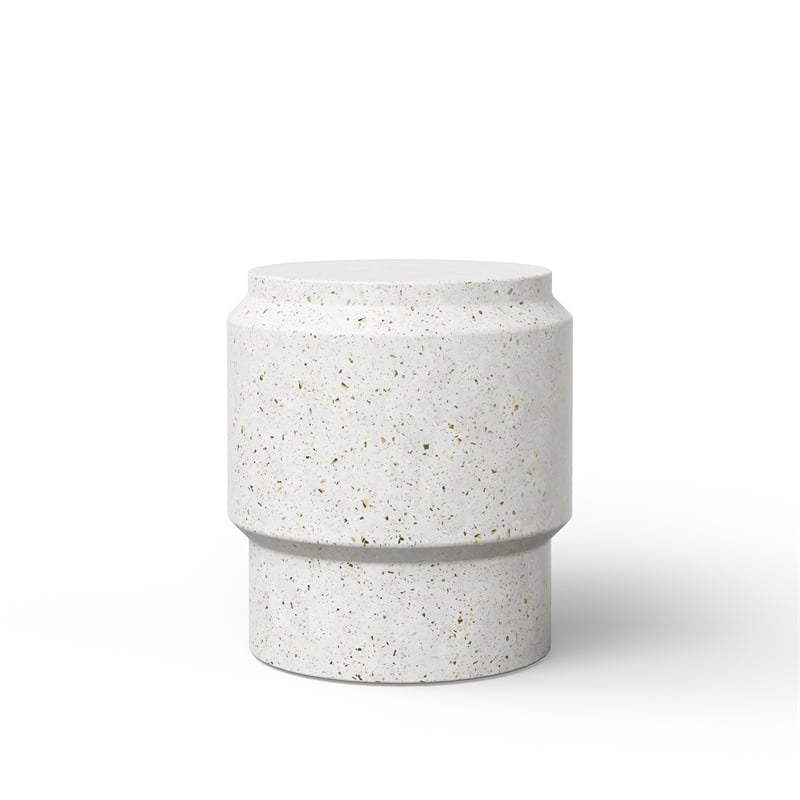 Urbia Mixx Barrel Stool in Ivory Terrazzo