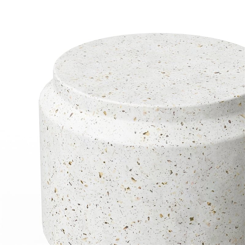 Urbia Mixx Barrel Stool in Ivory Terrazzo