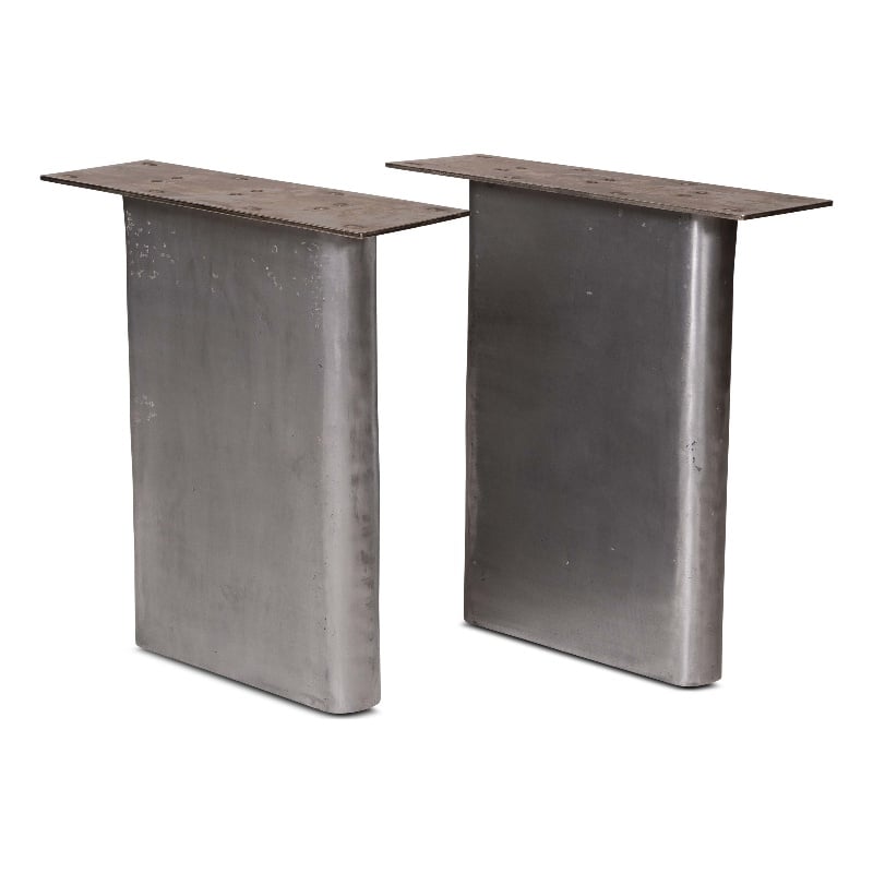 Urbia Brooks Cast Slab Dining Base Table in Antique Nickel (Set of 2)