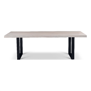 Urbia Brooks  40&quot x 92&quot Dining Table U Base in White Wash Top Black Base