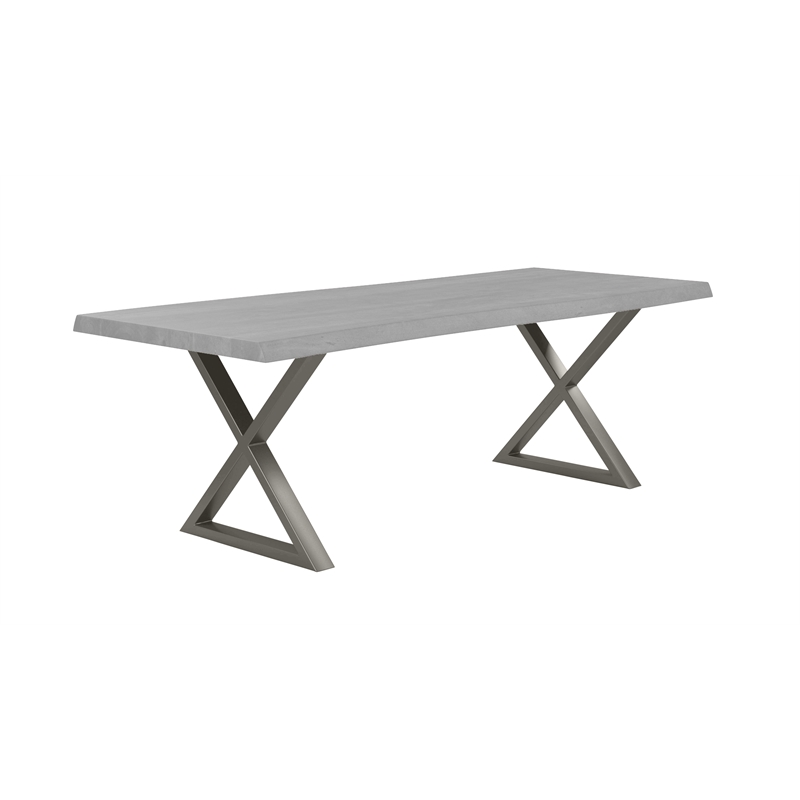 Urbia Brooks X Dining Table Base in Pewter (Set of 2)