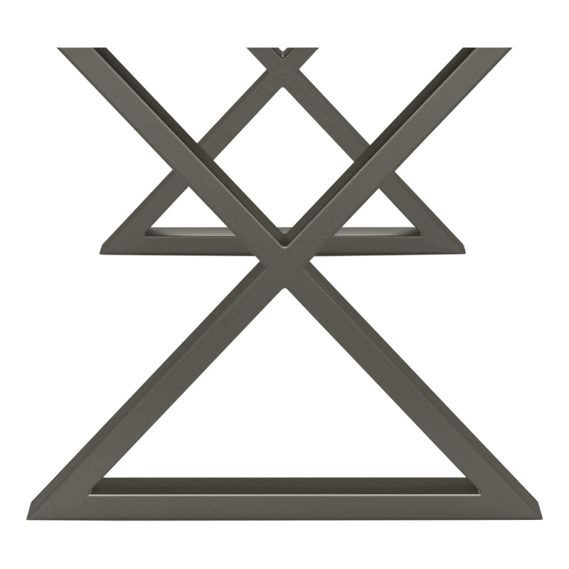 Urbia Brooks X Dining Table Base in Pewter (Set of 2)