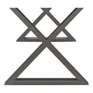 Urbia Brooks X Dining Table Base in Pewter (Set of 2)