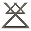 Urbia Brooks X Dining Table Base in Pewter (Set of 2)