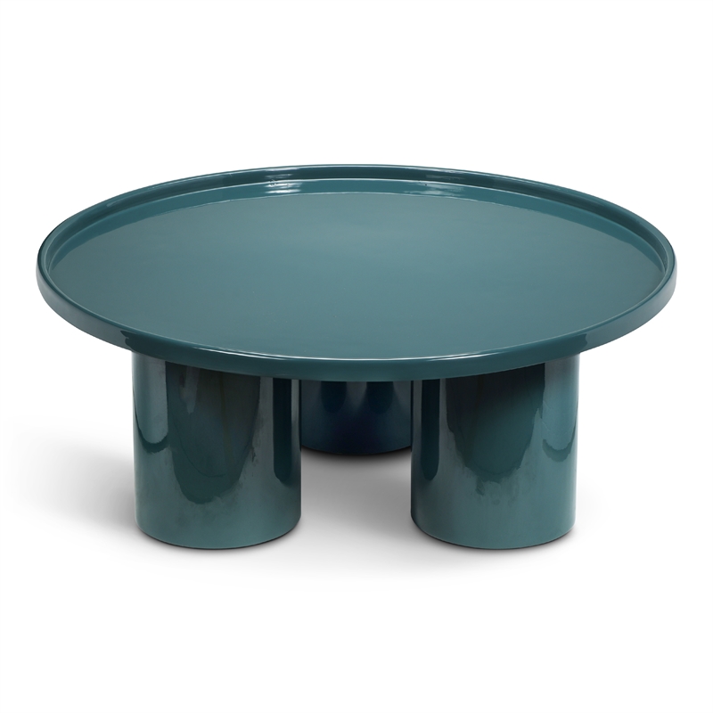 Urbia Eclat Sofia Enamel Coffee Table in Aegean Teal