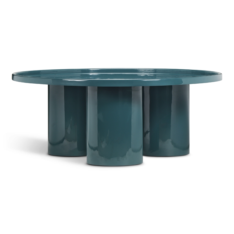 Urbia Eclat Sofia Enamel Coffee Table in Aegean Teal