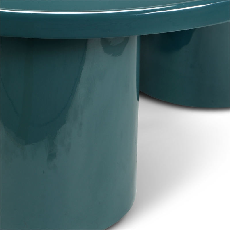 Urbia Eclat Sofia Enamel Coffee Table in Aegean Teal