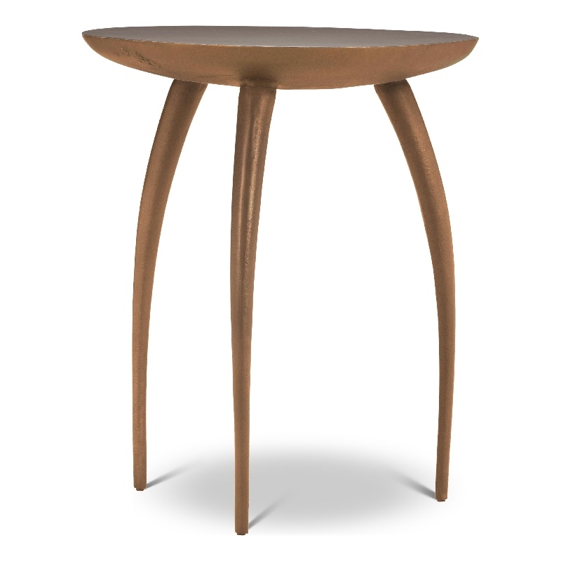 Urbia Elements Keel End Table in Antique Brass