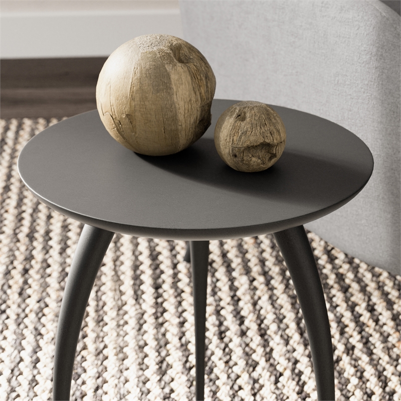 Urbia Elements Keel End Table in Antique Zinc