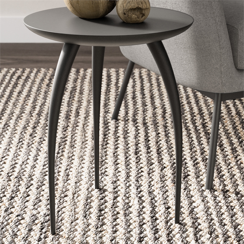 Urbia Elements Keel End Table in Antique Zinc