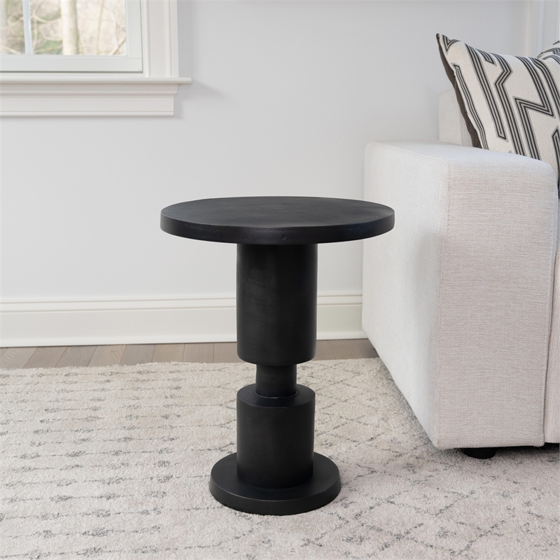 Urbia Elements Liam End Table in Antique Zinc