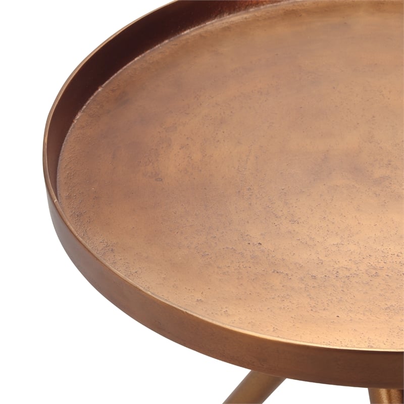 Urbia Elements Meret End Table in Antique Brass