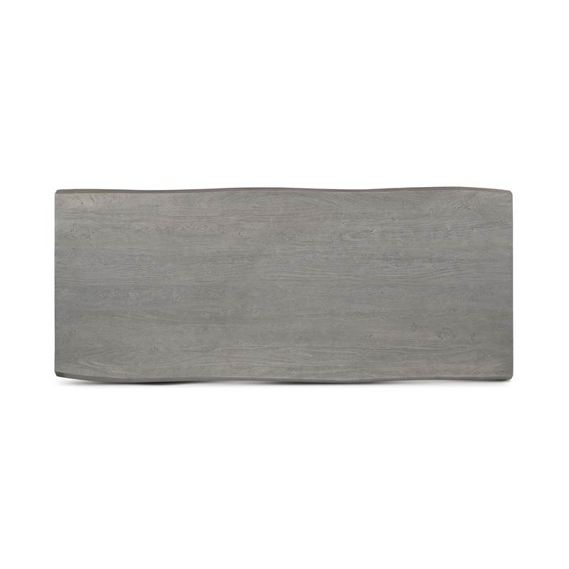 urbia brooks 40&quot x 92&quot dining table glass basein grey top/clear glass base