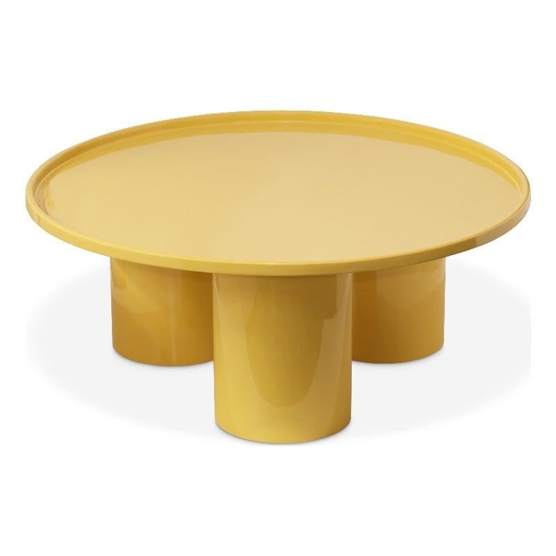 Urbia Eclat Sofia Enamel Coffee Table in Yellow Ochre