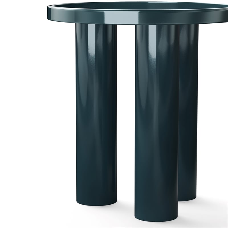 Urbia Eclat Sofia Enamel End Table in Aegean Teal
