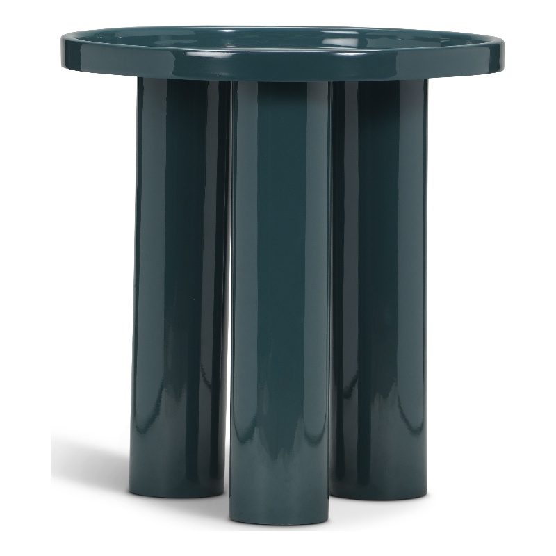 Urbia Eclat Sofia Enamel End Table in Aegean Teal