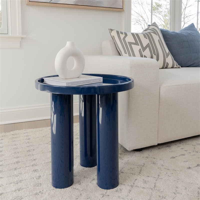 Urbia Eclat Sofia Enamel End Table in Navy