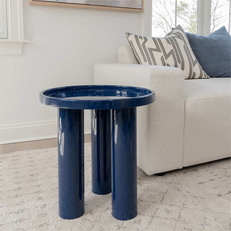 Urbia Eclat Sofia Enamel End Table in Navy