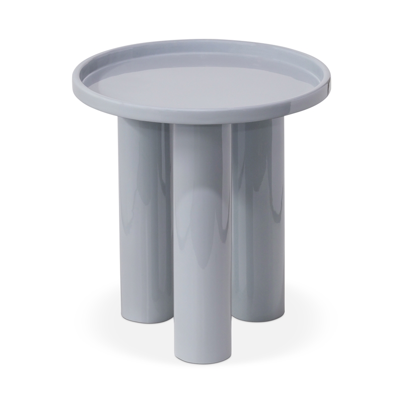 Urbia Eclat Sofia Enamel End Table in Pearl Blue