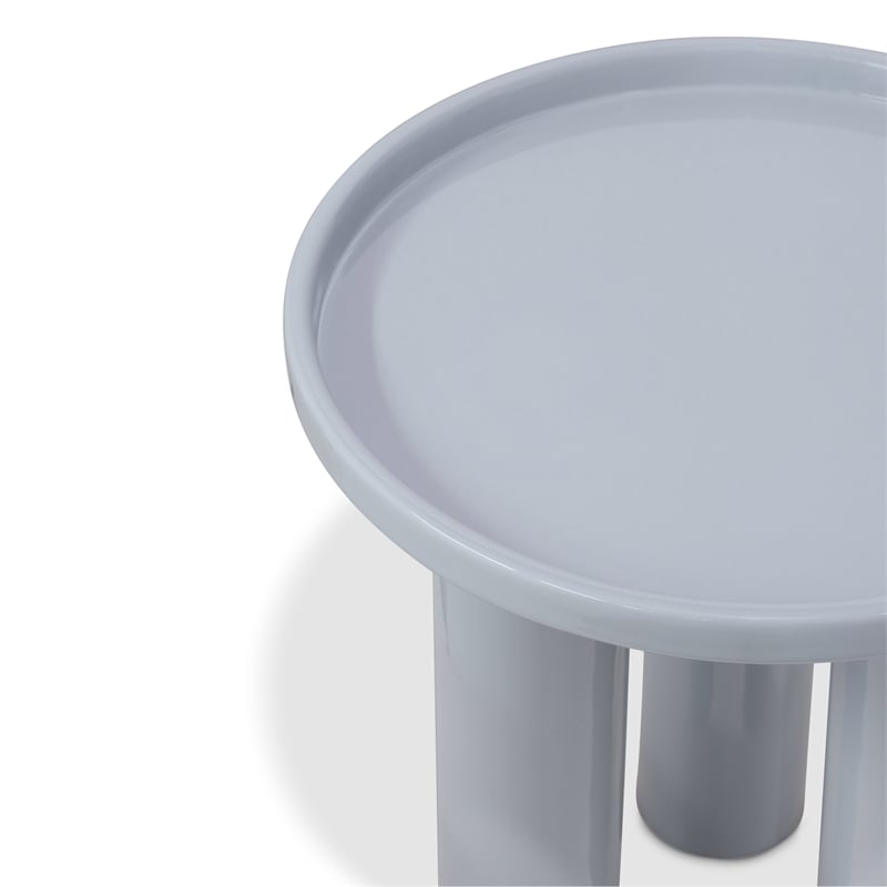 Urbia Eclat Sofia Enamel End Table in Pearl Blue