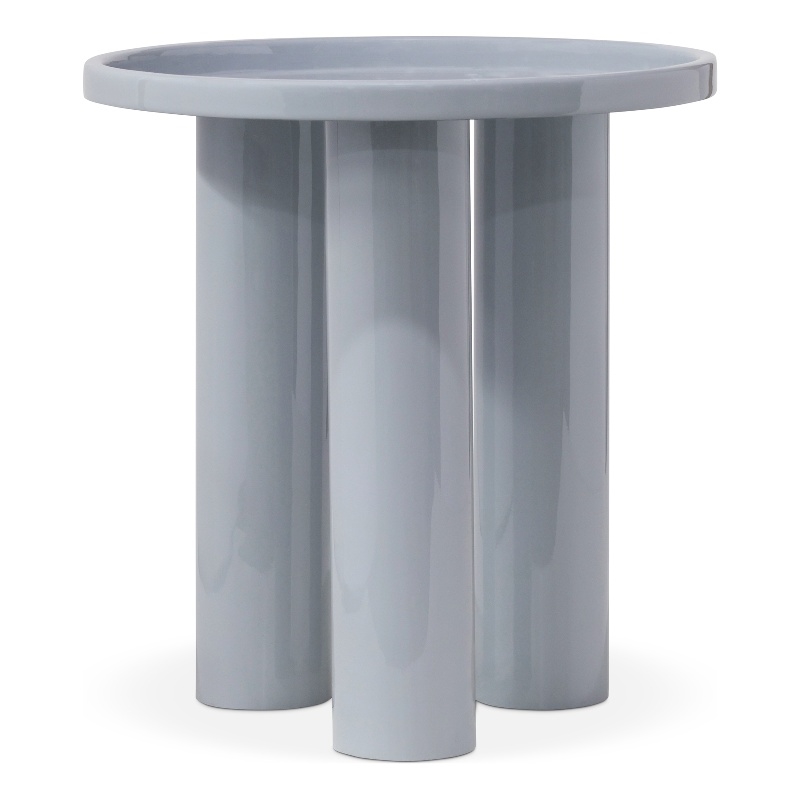 Urbia Eclat Sofia Enamel End Table in Pearl Blue