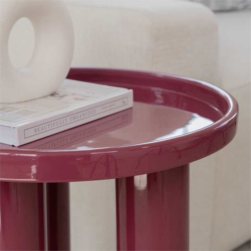 Urbia Eclat Sofia Enamel End Table in Plum